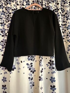 J. Crew Black Cropped Top